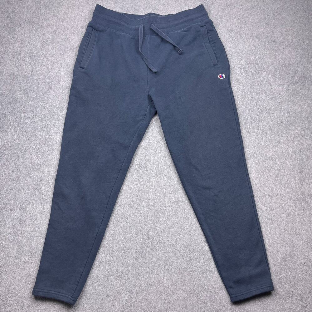 champion‎ sweatpants blue tapered leg drawstring large
